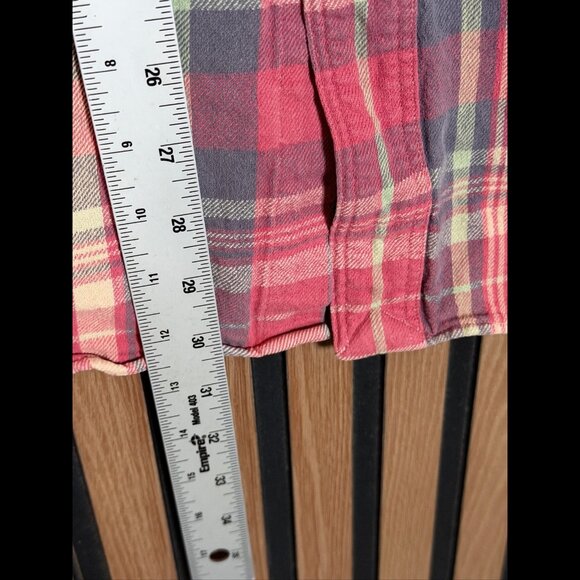 Polo Ralph Lauren Flannel Shirt XXL Mens Red Blue Plaid Front Pocket - Picture 5 of 7